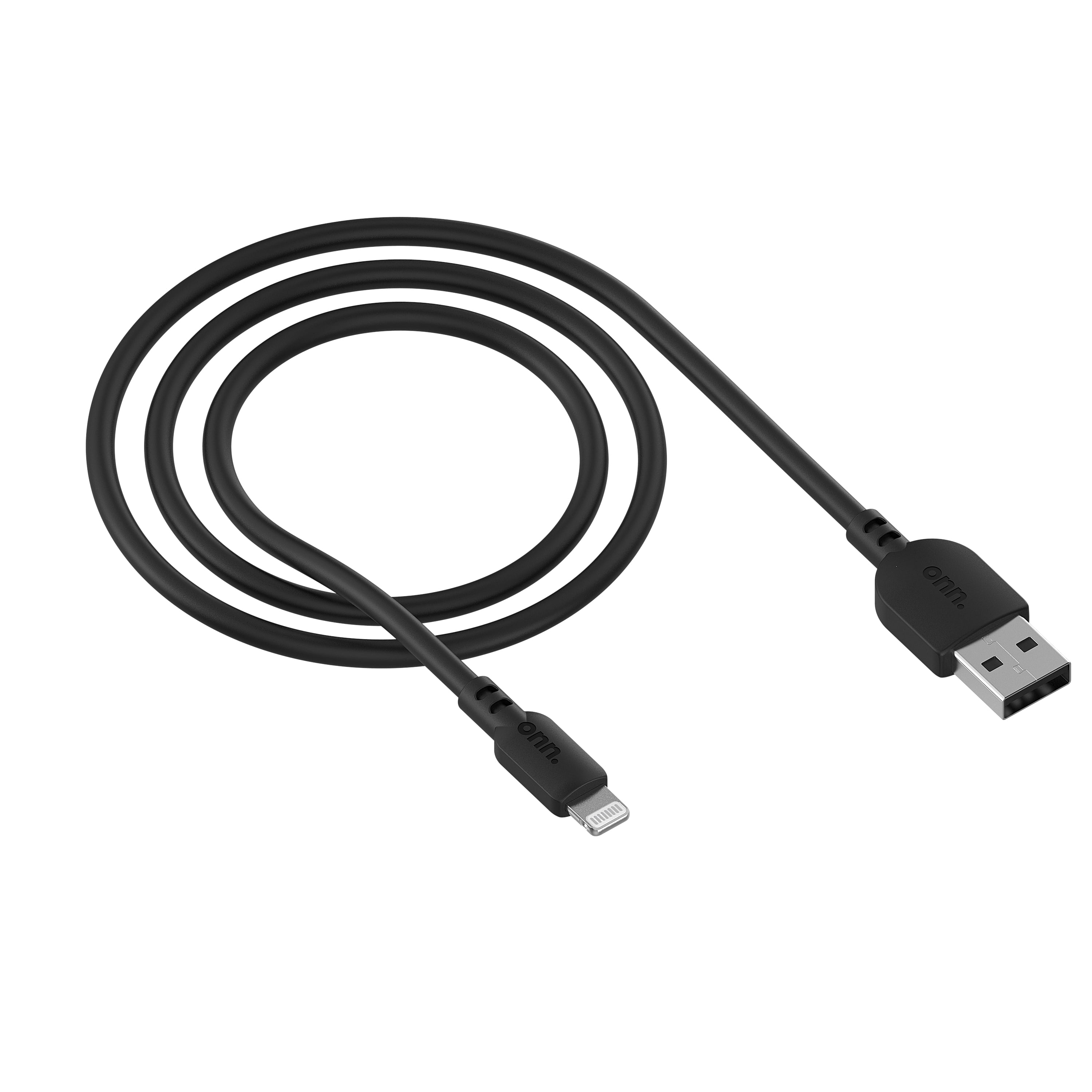 onn. 10' Lightning to USB-C Cable, White