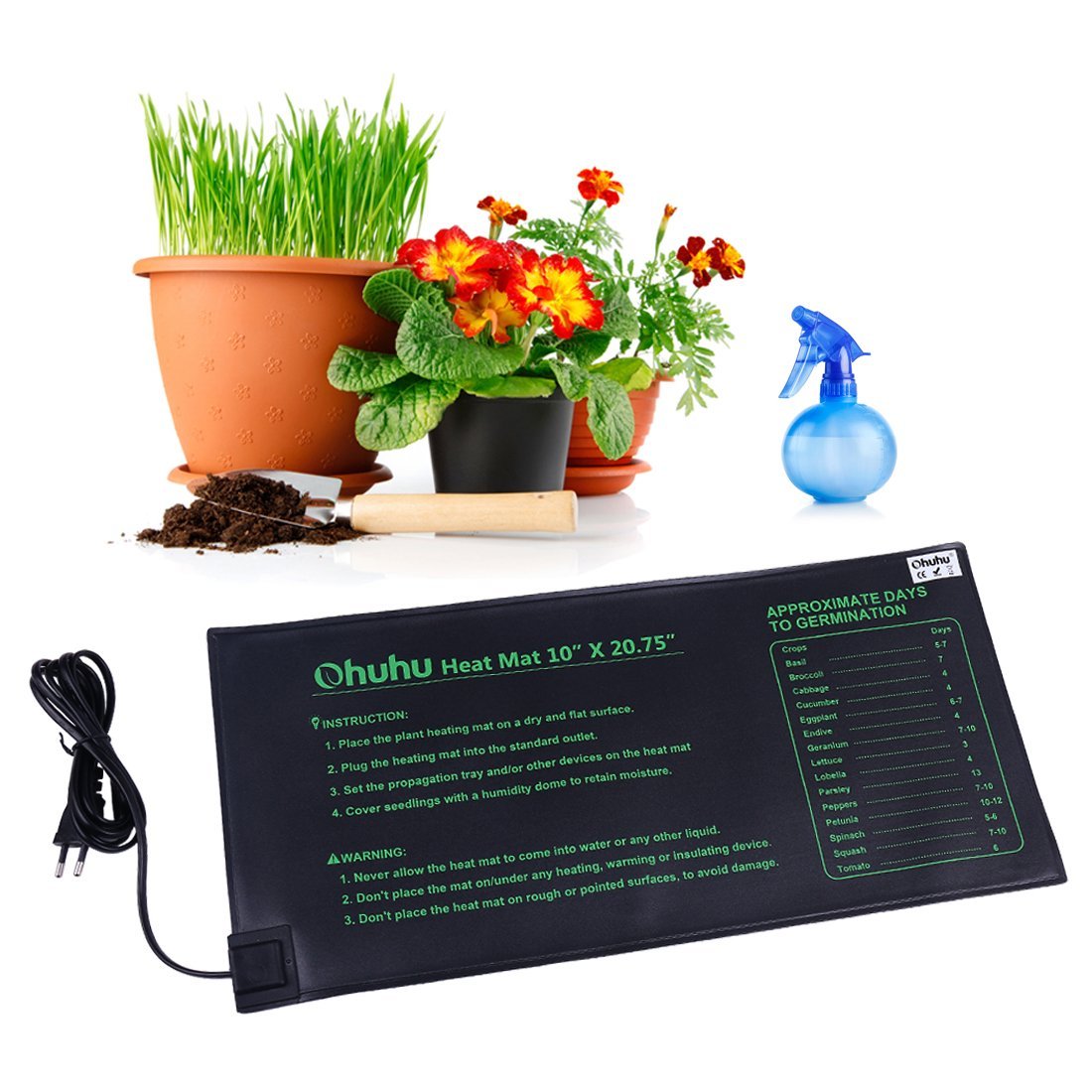 Seedling Heat Mat Ip67 Waterproof Plant Warm 18w Hydroponic Heating Pad Walmart Com Walmart Com