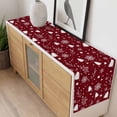 thumbnail image 4 of Red Christmas Snowflakes Table Runner 72 Inches Long Farmhouse Dress Scarves, Winter Xmas Pine Tree Plant Dining Tablerunner for Coffee Table/Kitchen Island/Party Décor, 13" x 72", 4 of 8