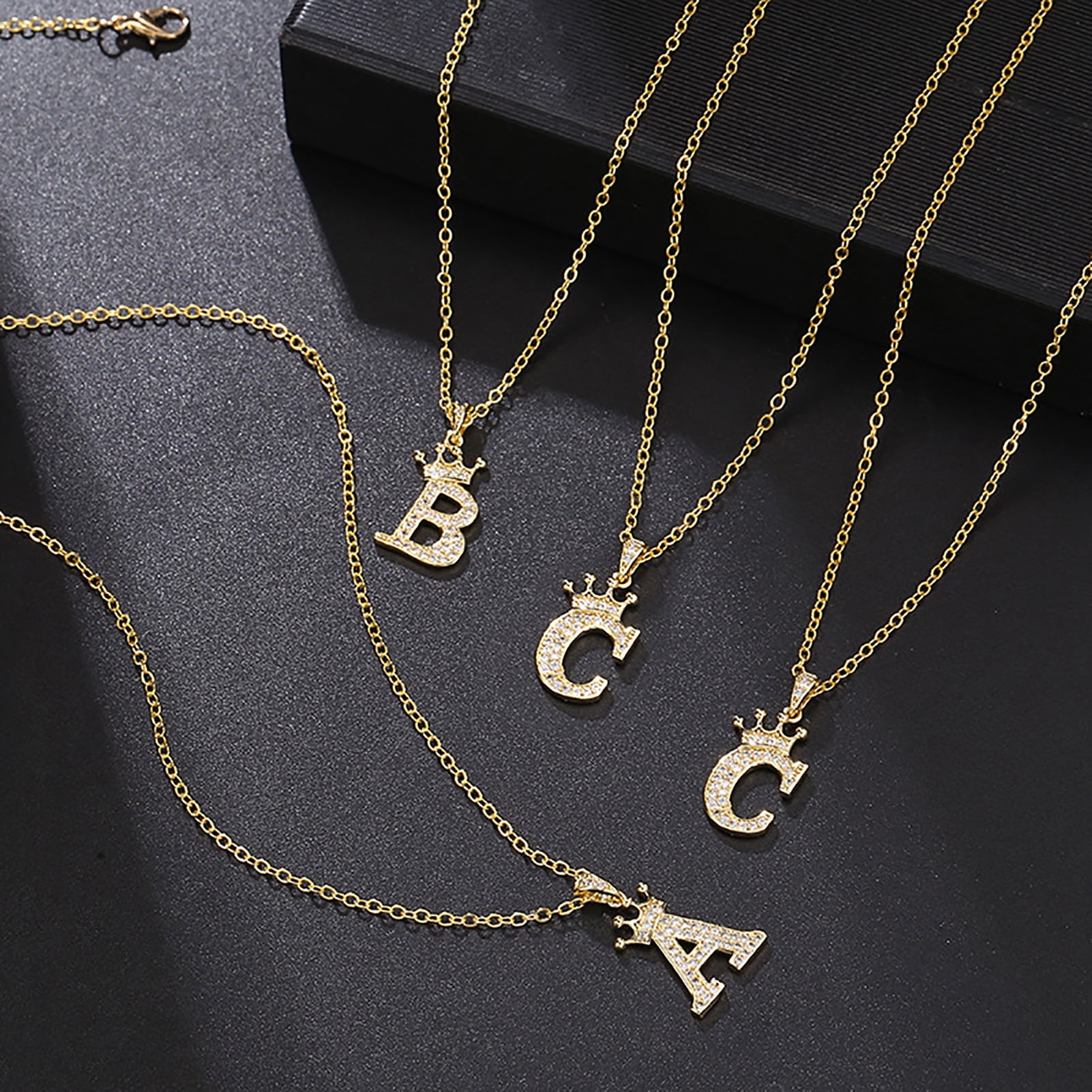 COHEALI 104 Pcs Perforated Letter Accessories Piercings Jewelry Letter  Charms for Bracelets Letter Necklace Az