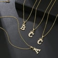 thumbnail image 4 of AYYUFE Letter Necklace Rhinestone Crown Letter Pendant Adjustable Chain Women Necklace for Gift Alloy Brown, 4 of 8