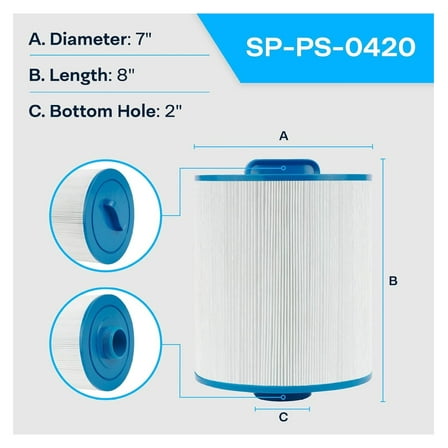 Replacement for Unicel 7CH-322 Pleatco PAS35-2 Filbur FC-0420 Hot Tub Spa Pool Filter Replacement Cartridge