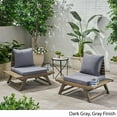 thumbnail image 3 of Noble House Sedona Outdoor Wooden Club Chairs  (Set of 2) Gray Finish, 3 of 10