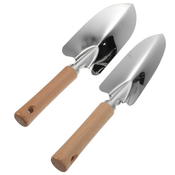 NUOLUX 2pcs Garden Shovel Hand Trowel Stainless Steel Shovel Gardening Hand Tools