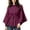 Purple, variant on AKOEE Cape Coat for Women Belted Batwing Sleeve Poncho Jacket Dressy One-Button High Collar Winter Peacoat (XL, Red)