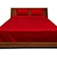 thumbnail image 2 of Linen Store 26-30 inches Extra Fit Deep Pocket Hotel Finish Adjustable Room 1-Piece- Fitted- Sheet Both Pattern Solid/Stripe 500 Thread Count 100% Pima Cotton (King, Solid,Blood Red)., 2 of 2