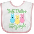 thumbnail image 3 of Inktastic Funny Easter Just Chillin' with My Peeps Boys or Girls Baby Bib, 3 of 4