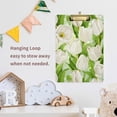 thumbnail image 6 of FMSHPON Beautiful White Tulip Flower Clipboard Hardboard Wood Nursing Clip Board and Pull for Standard A4 Letter 13x9 inches, 6 of 7
