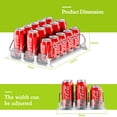 thumbnail image 4 of Organizador de bebidas IBORING para nevera con capacidad para 15 latas, color blanco, 4 of 7