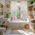 thumbnail image 4 of Easter Eggs Kitchen Curtains 63 Inch Length, Spring Daisy Eucalyptus Leaves Vintage Tiers Curtains for Living Room Berdoom Bathroom, Light Filtering Drapes Window Treatment 2 Panels 42"Wx63"L, 4 of 8