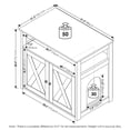 thumbnail image 2 of Furinno Peli Farmhouse Cat Litter Cabinet Storage with 2 Doors, Rustic Brown, 2 of 7