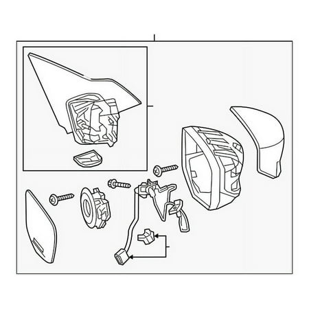 Genuine OE Honda Mirror Assembly - 76250-T2G-A81ZF