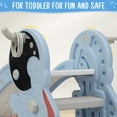 thumbnail image 3 of NEEKOY 4 in 1 Kids Slide, Freestanding Slide Climber Playset for Toddlers Age 1-5, Indoor Outdoor Kids Playground with Basketball Hoop and Ring Toss, Ideal Gift for Boys Girls, 3 of 13