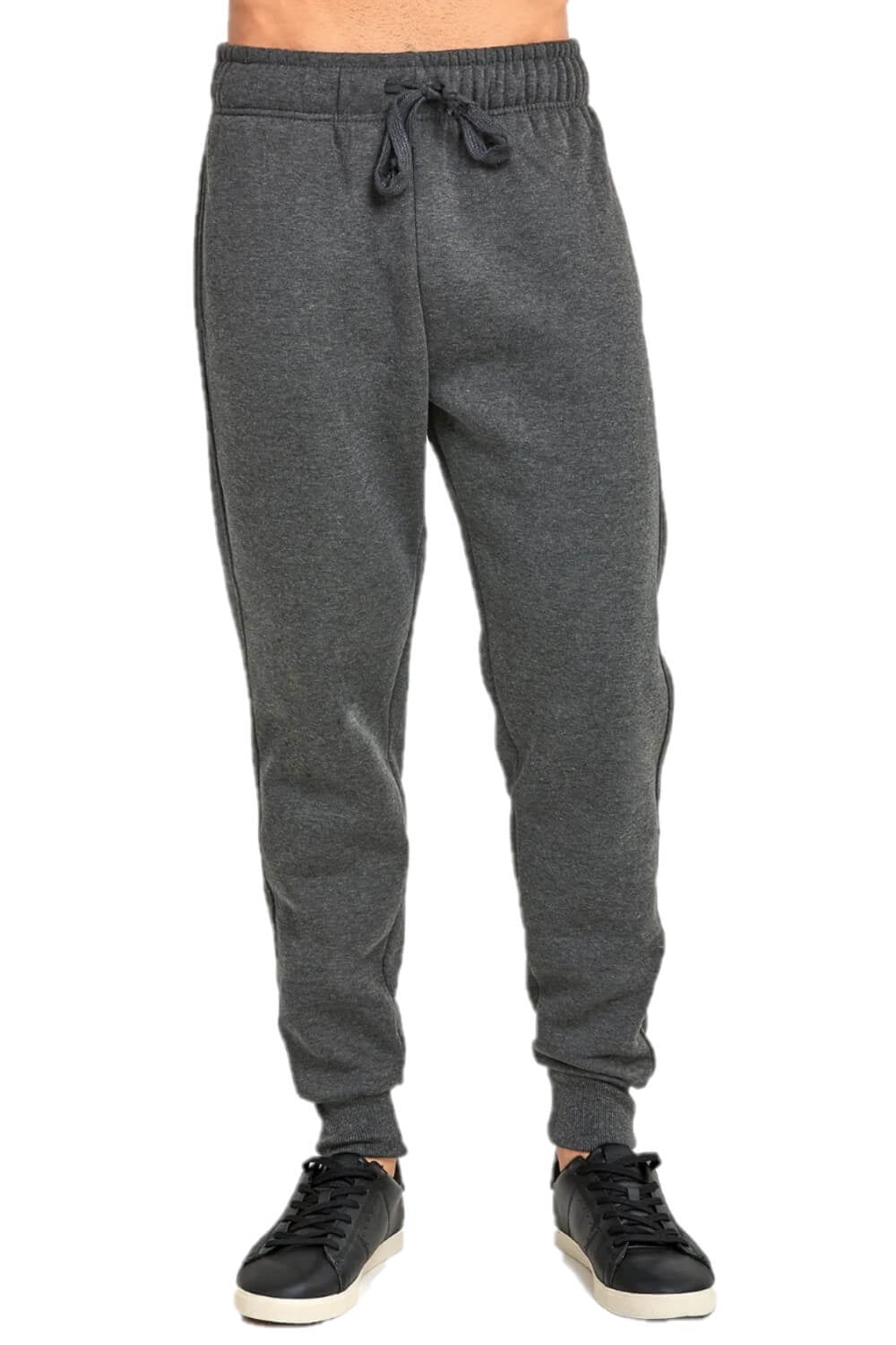 Men's Heavy Sweatpants Fleece Lined Joggers with Pockets, Charcoal Gray