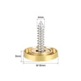 thumbnail image 2 of Uxcell 0.71'' Mirror Screw Decorative Cap Cover Nail  Stainless Steel Gold Tone 4pcs, 2 of 5