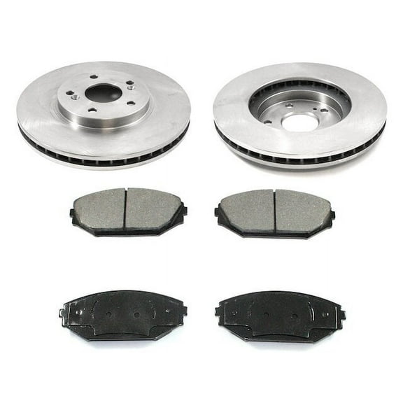 Front Semi Metallic Brake Pads and Rotor Kit - Compatible with 1999 - 2004 Honda Odyssey 2000 2001 2002 2003