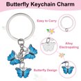 thumbnail image 3 of Uxcell Keychains for Women, Enameled Charm Keychain Car Key Ring Pendant Key Chains, Handbag Decor Sky Blue, 3 of 6