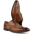 thumbnail image 5 of JUSTINREESS Curtis Men's Brown Two Tone Leather Lace Up Shoes With Chisel Toe Size 13, 5 of 6