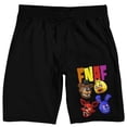 thumbnail image 5 of Five Nights At Freddy's FNAF Character Heads Adult Black Sleep Pajama Shorts, 5 of 7