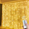 thumbnail image 2 of Guirnalda de cortina de luces Led, decoración navideña de Festival, 8 modos, Usb, Control remoto, luz de vacaciones para dormitorio, hogar, al aire libre, 2 of 4