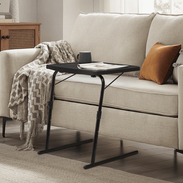 MoNiBloom TV Tray Tables on Bed Sofa 22 Desk as TV Food Work W 6 Heights 3 Tilt Angles Black