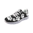 thumbnail image 4 of Chririnla Breathable Mesh Running Shoes for Jogging Sports, Lace up Casual Athletic Trainers, White Dog Paw Print, 4 of 11