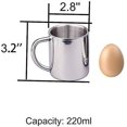 thumbnail image 3 of Tazas irrompibles para niños, tazas de café de doble pared para acampar, taza de acero inoxidable de 220ml con asa, juego de 2, 3 of 5