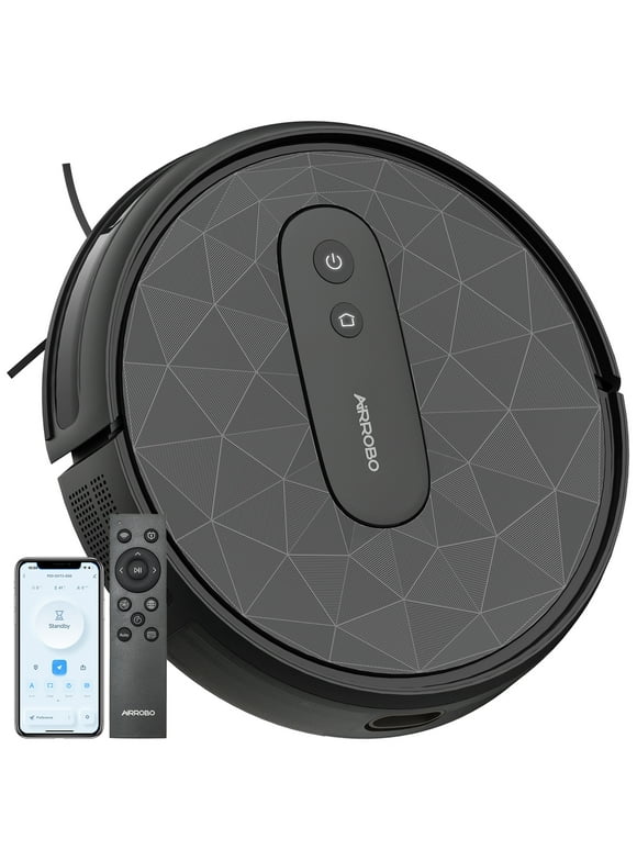 AIRROBO Wi-Fi Connected Robot Vacuum Cleaner, Good for Pet Hairs, Hard Floor and Carpets, Quiet, Slim and Powerful Robotic Vacuums, P20