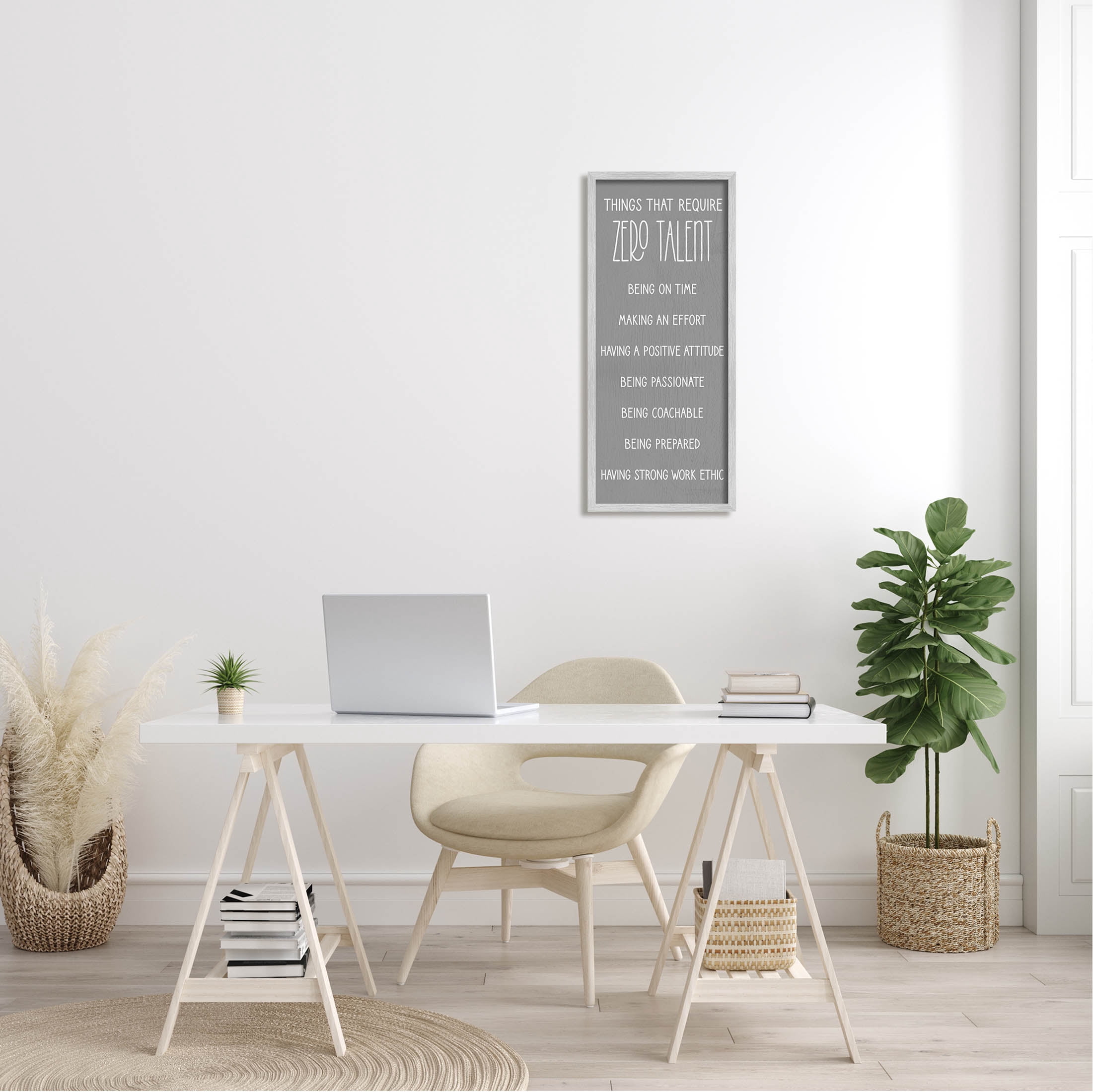 Stupell Industries Things That Require Zero Talent Phrase Graphic Art Gray Framed Art Print Wall Art, Design by Lil' Rue