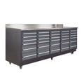 thumbnail image 3 of Pro Series Établi de 9 Pi à 30 Tiroirs avec Dessus en Acier Inoxydable, Roulements à Billes, Doubles Glissières et Roulettes, TMG-WB930, 3 of 14