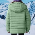thumbnail image 6 of ATOGUTA Girls Down Coat Kids Winter Quilted Hooded Puffer Jacket with Zipper Pockets Size 3T-12, Green, 6 of 6
