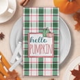 thumbnail image 5 of Fall Hello Pumpkin Kitchen Dish Towels Set of 2, Green Pink Autumn Plaid Check Hand Towels Drying Baking Cooking Cloth, Thanksgiving Farmhouse Home Sweet Home Kitchen Decor 18 x 26 Inch, 5 of 6