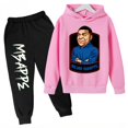 thumbnail image 3 of Ropa para niños Conjunto de sudadera con capucha para niños y pantalones de sudadera Conjunto deportivo de 2 piezas para niños y niñas Ropa estampada de Mbappé, 3 of 5