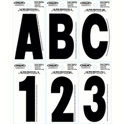 New Dyer  Font Individual Letters & Numbers hardline Products 3scbpk K Black