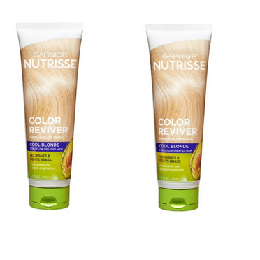 Nutrisse Color Reviver Garnier Nutrisse Color Reviver 5 Minute Nourishing Color Hair Mask, Cool Blonde, 4.2 oz (Pack of 2)