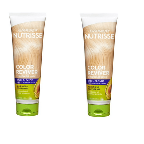 Nutrisse Color Reviver Garnier Nutrisse Color Reviver 5 Minute Nourishing Color Hair Mask, Cool Blonde, 4.2 oz (Pack of 2)