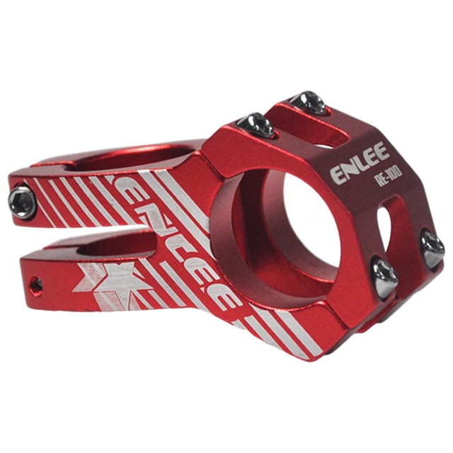 Potencia corta de alta resistencia de 31,8 x 45 mm de aleación de aluminio para bicicleta de montaña de 28,6 mm rojo