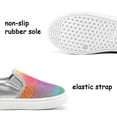 thumbnail image 2 of Bocca Kid's Slip on Sneakers Rainbow Girls Canvas Walking Shoes Size 11, 2 of 5