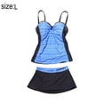 thumbnail image 2 of Womens Two Piece Bathing Suit Push Up Printed Tankini Swimsuits - Blue, 2 of 5