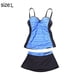 thumbnail image 2 of Traje de baño de dos piezas para mujer, push up, estampado, tankini, azul, 2 of 7