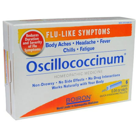 Boiron Oscillococcinum, 0.04 Ounce, 6 Doses, Homeopathic Medicine for Flu-like