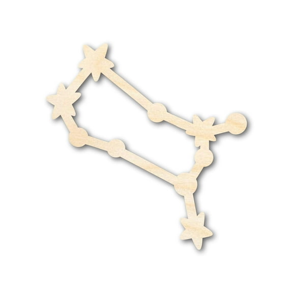 Unfinished Wood Gemini Constellation Shape - Zodiac Craft - up to 46" 16" / 1/4"