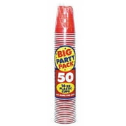 Apple Red Big Party 16 oz. Plastic Cups (50 Count)