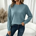 thumbnail image 3 of ByworldtasicNo Boundaries Women's Long Sleeve Tops Mock Turtleneck Ribbed Knit Basic Shirts Workout Undershirts Stretch Tee, 3 of 8