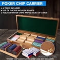 thumbnail image 5 of GSE Games & Sports Expert Poker Chip Case, Poker Chips Holder with 5 Poker Chip Trays for Any Thickness chips, Holds 500 Chips (Walnut), 5 of 7