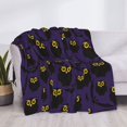 thumbnail image 4 of Throw Blanket for Couch, Black Owls Bats Super Soft Fuzzy Comfy Warm Throw Blanket, Cuteness Lightweight Cozy Plush Flannel Blanket & Throws for Sofa and Bed All Season, 4 of 5