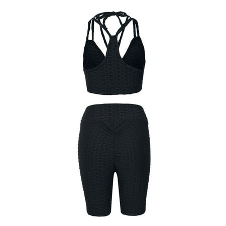 

Homenesgenics Womens Suit Plus Size Pajamas for Women Women Solid Color Sleeveless Yoga Trousers Running Gym Biker Sports Yoga Suit