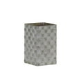 thumbnail image 1 of Collection de Tendances Urbaines 51503 Ciment Grand Pot Carré avec Motif Rectangle en Relief Corps&44; Gris - Petit, 1 of 1