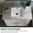 thumbnail image 3 of 16"W x 12"D Undermount Bathroom Sink Rectangular Small, Los Flexi 16 Inch White Ceramic Vanity Sink With Overflow Hole, Under Counter Sinks For Bathrooms, 3 of 7