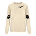 thumbnail image 4 of NMMUED Chandails d'Halloween pour Femmes, T-Shirts Graphiques pour Femmes, Hauts d'Halloween pour Femmes, Vêtements d'Automne pour Femmes, T-Shirts d'Halloween pour Femmes, T-Shirts à Manches Longues pour Femmes, Beige P, 4 of 4